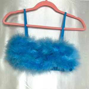 Blue Feathered Women's Top